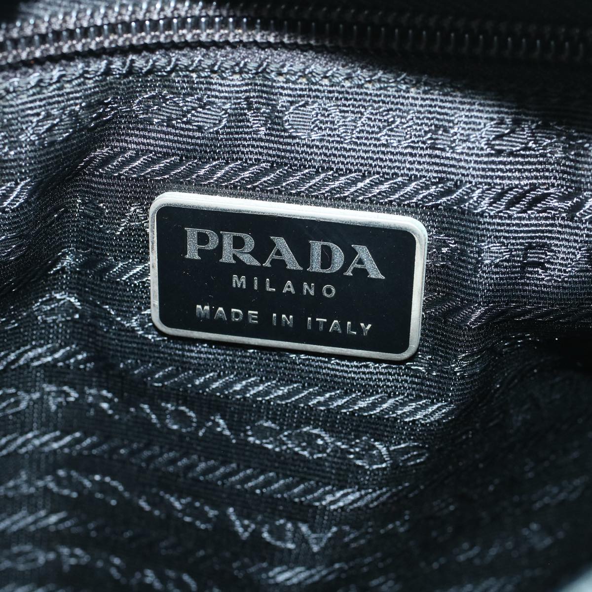 PRADA Hand Bag Nylon Khaki Auth 60252