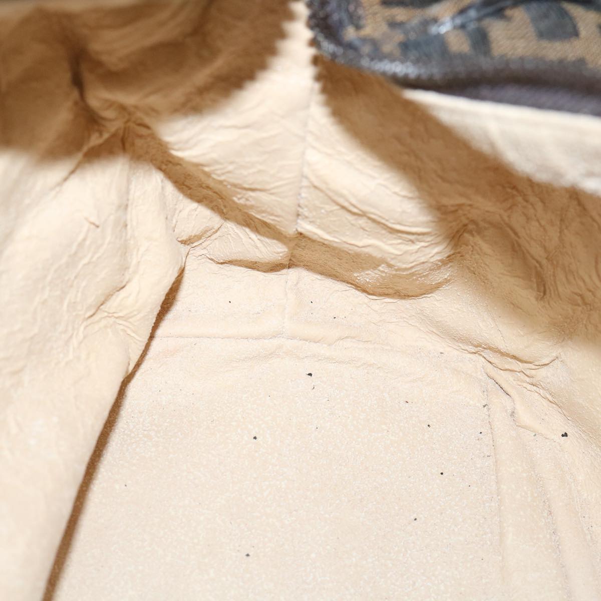 FENDI Zucca Canvas Vanity Hand Bag Brown Auth 60287