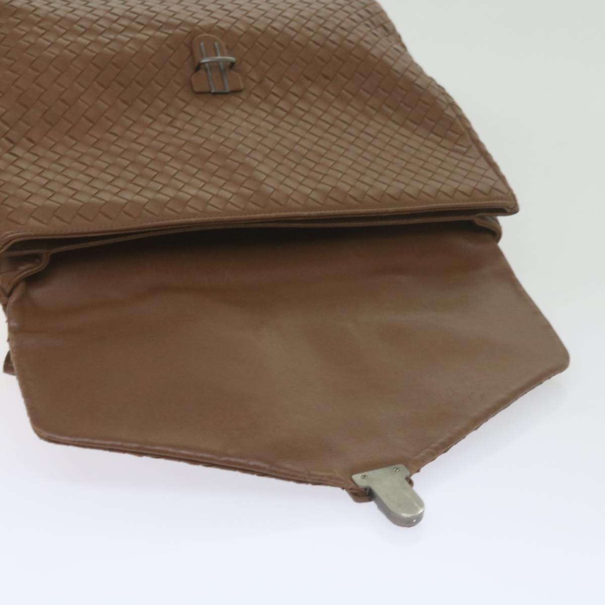BOTTEGAVENETA INTRECCIATO Business Bag Leather Brown Auth 60304