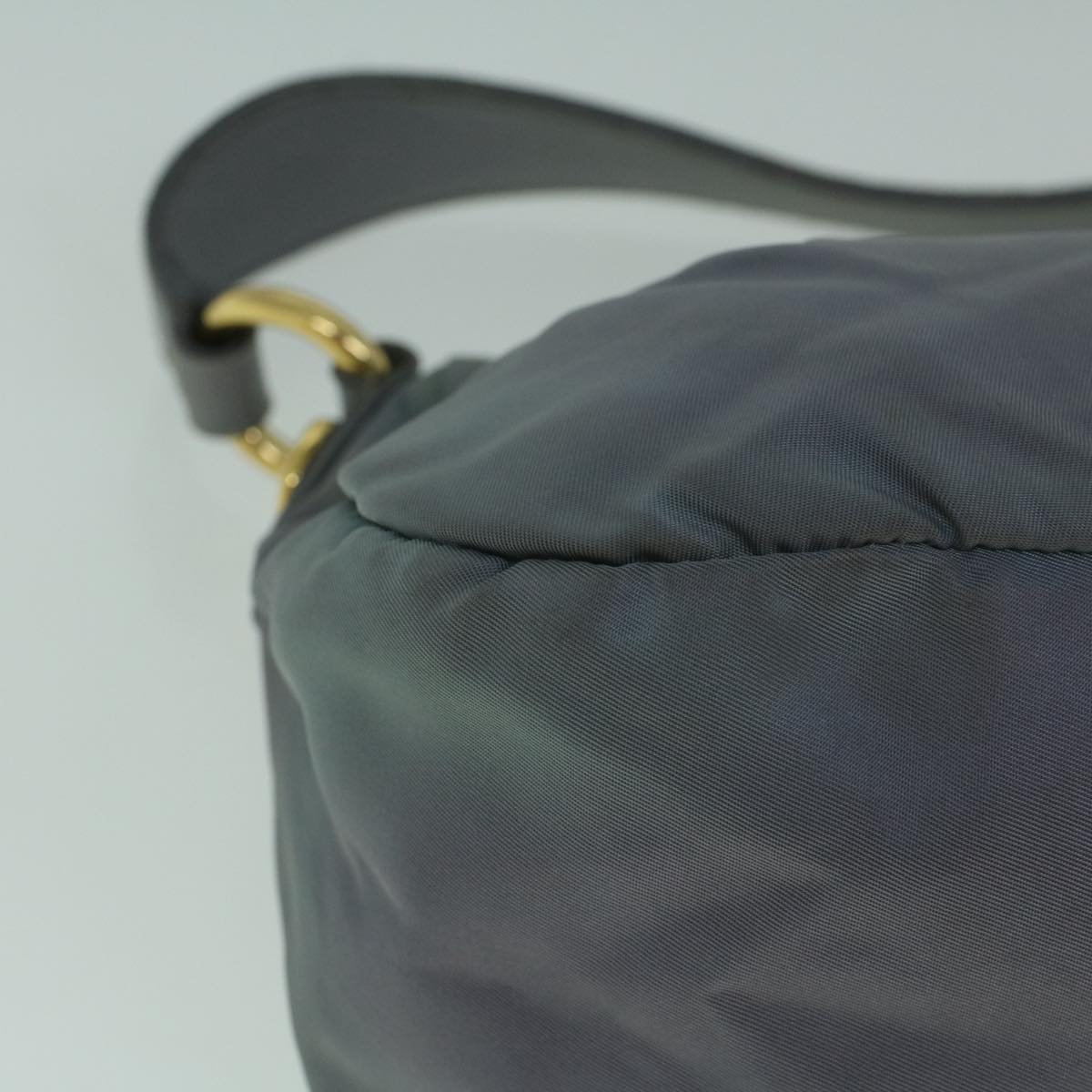 PRADA Hand Bag Nylon Light Blue Auth 60356