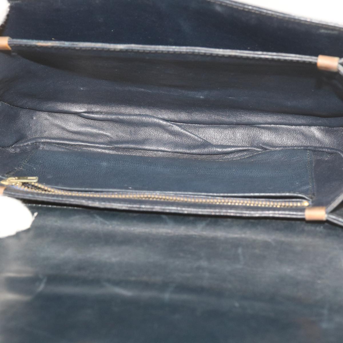 CELINE C Macadam Canvas Shoulder Bag Navy Auth 60439