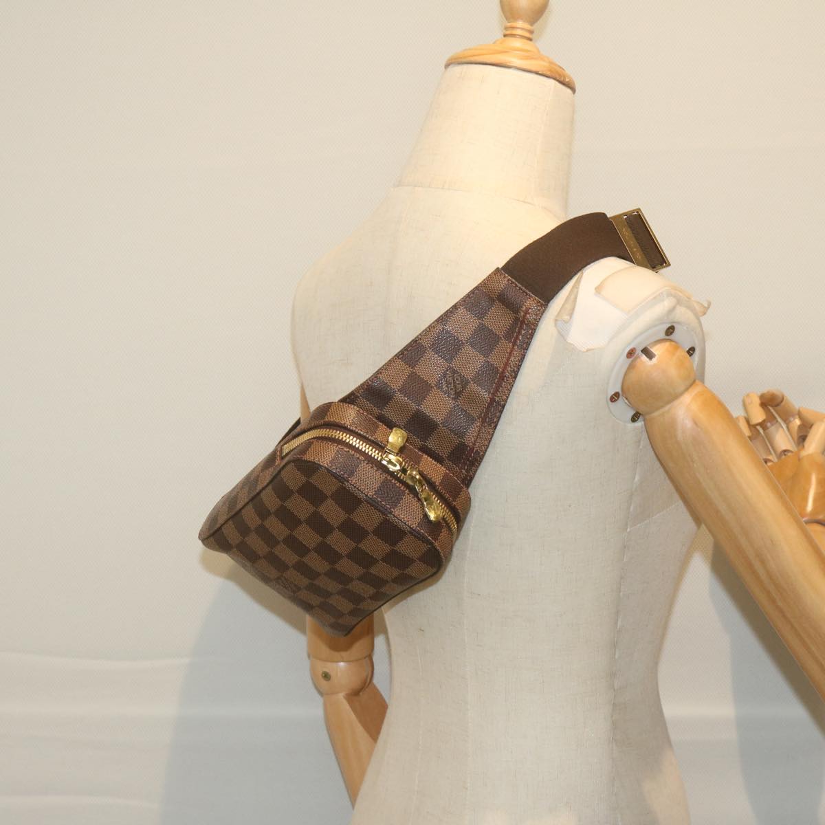 LOUIS VUITTON Damier Ebene Geronimos Shoulder Bag N51994 LV Auth 60490