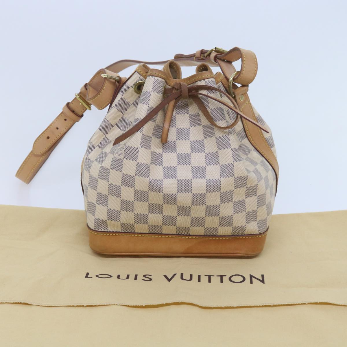 LOUIS VUITTON Damier Azur Noe BB Shoulder Bag N41220 LV Auth 60506A