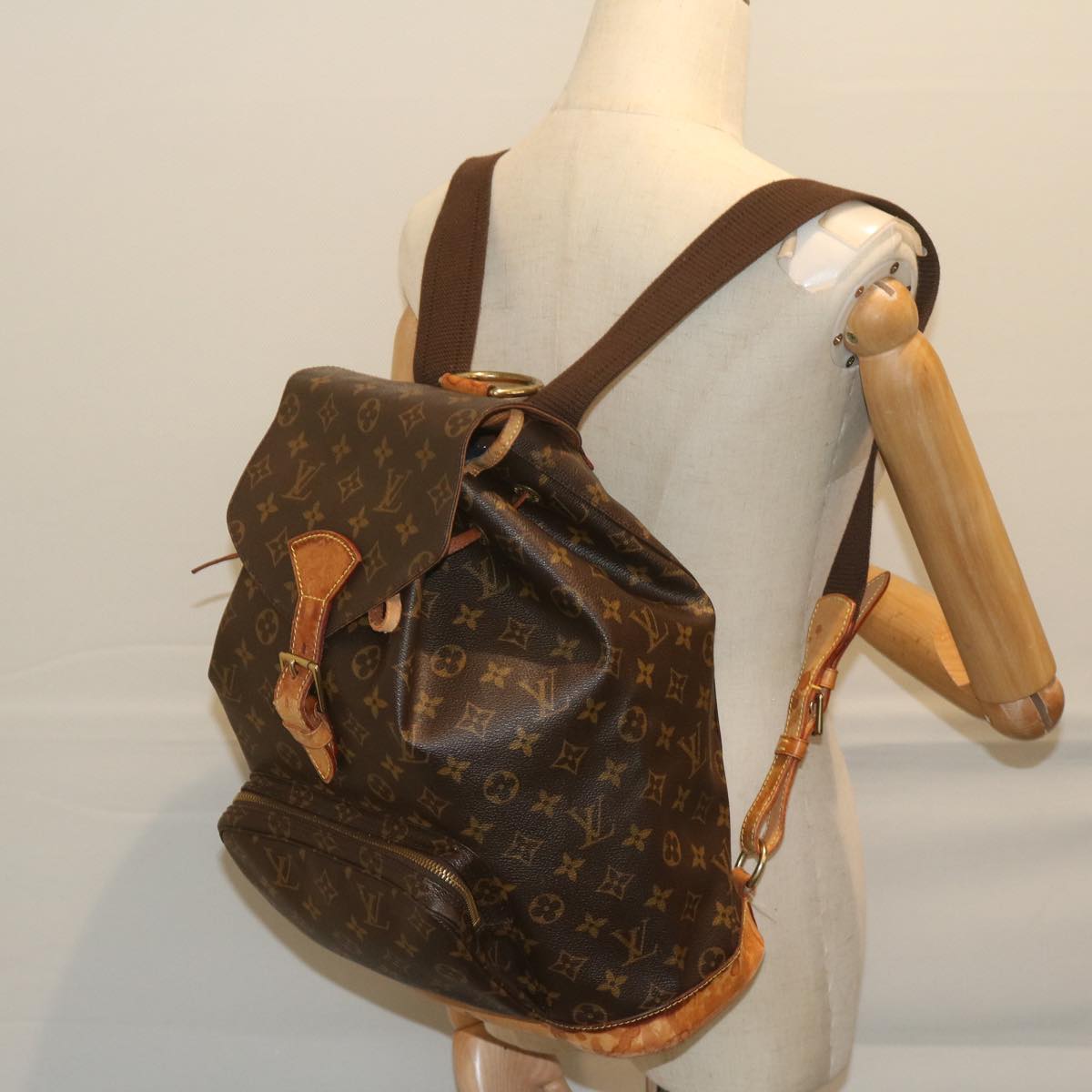 LOUIS VUITTON Monogram Montsouris GM Backpack M51135 LV Auth 60510