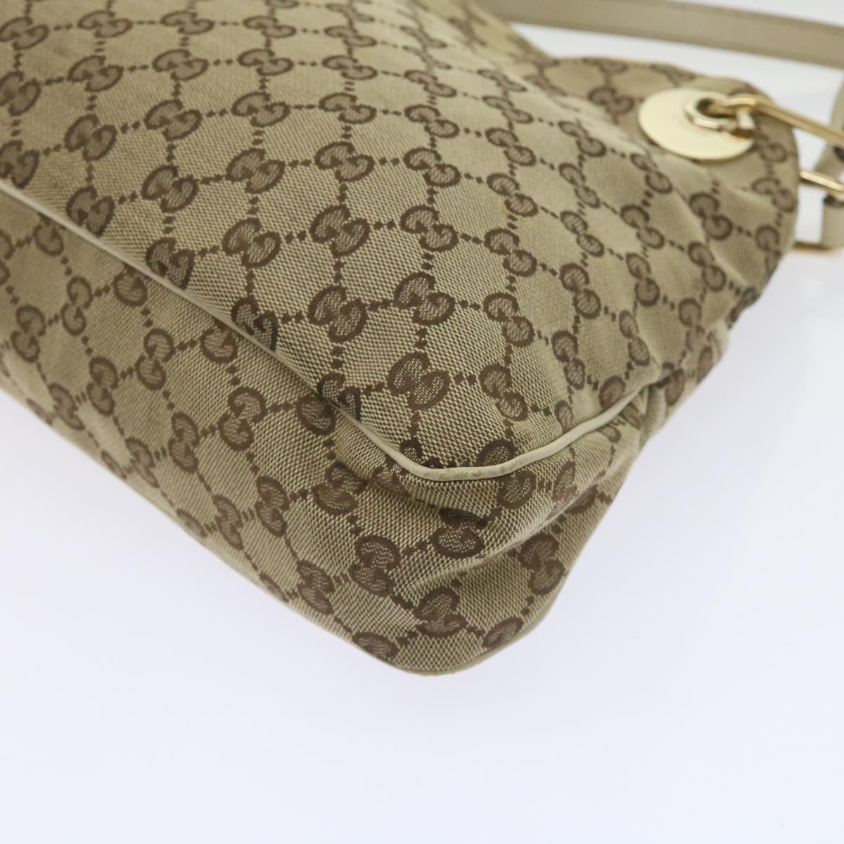 GUCCI GG Canvas Tote Bag Beige 121023 Auth 60518