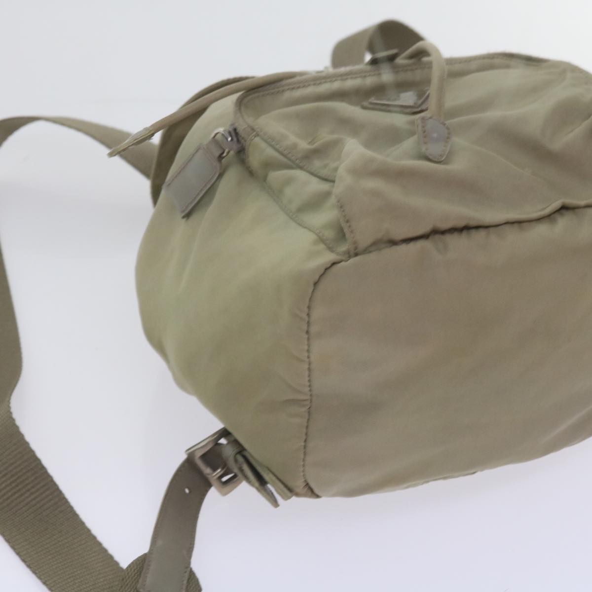 PRADA Backpack Nylon Beige Auth 60532
