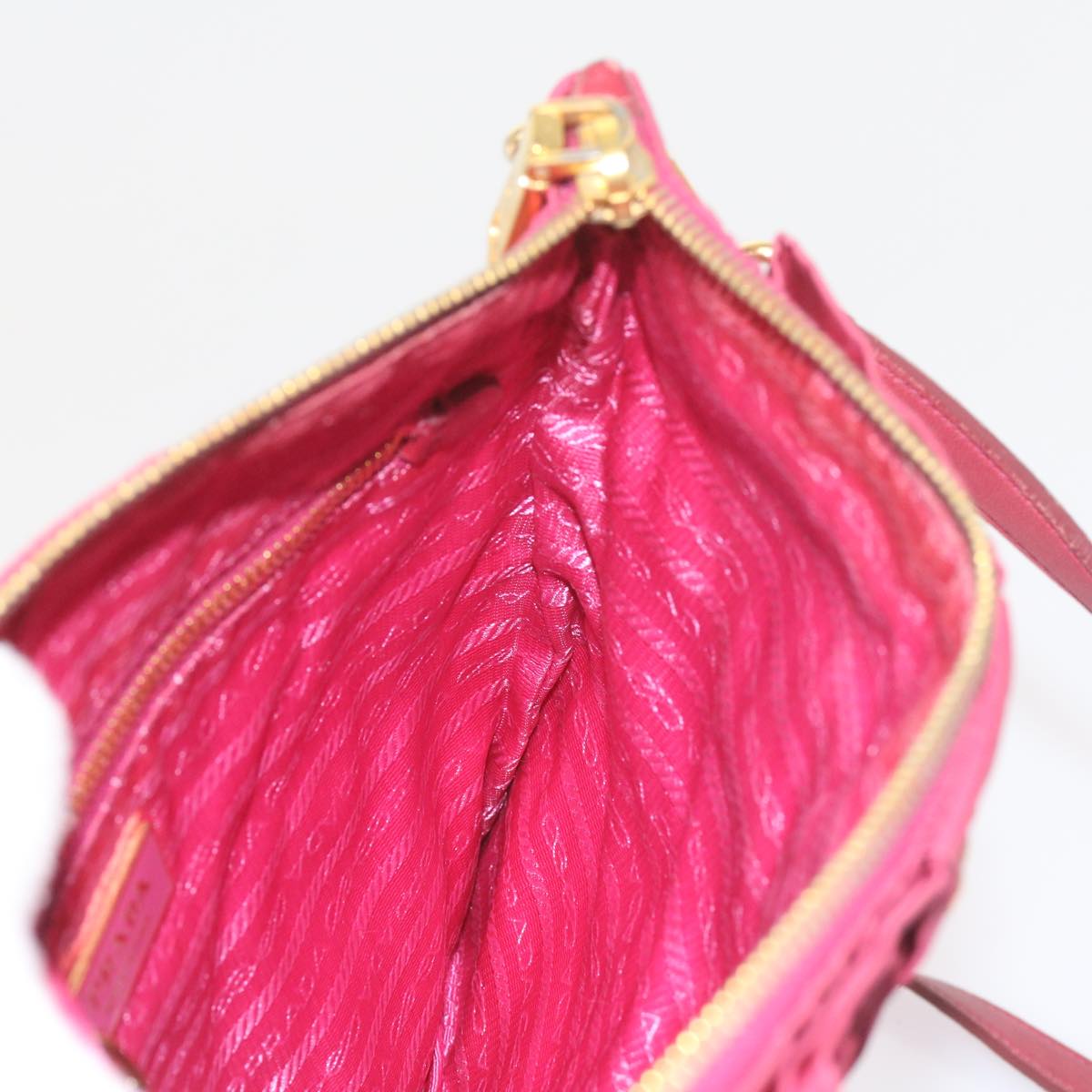 PRADA Shoulder Bag Nylon Pink Auth 60702