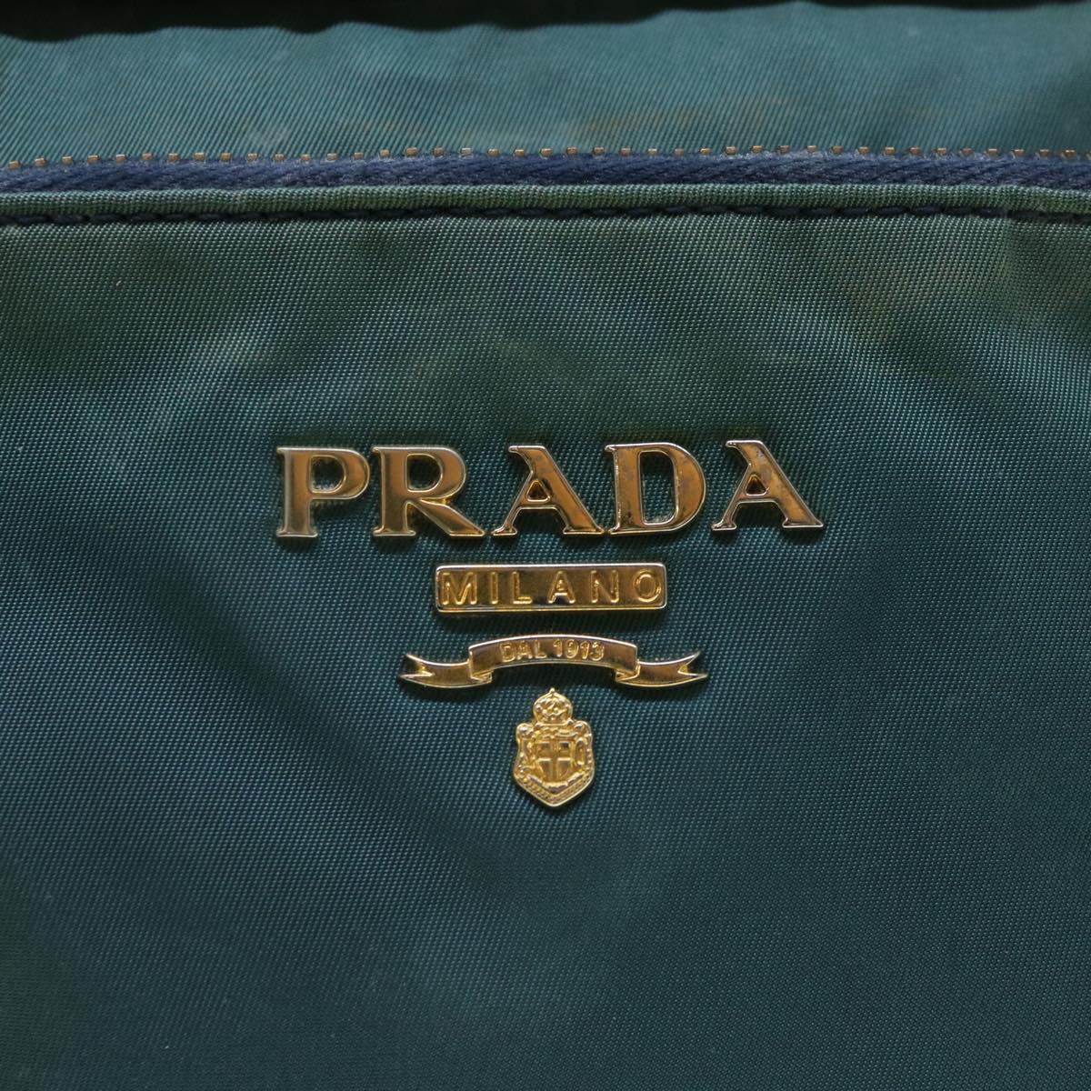 PRADA Shoulder Bag Nylon Green Auth 60704