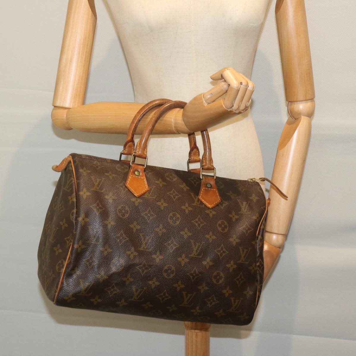 LOUIS VUITTON Monogram Speedy 30 Hand Bag M41526 LV Auth 60706