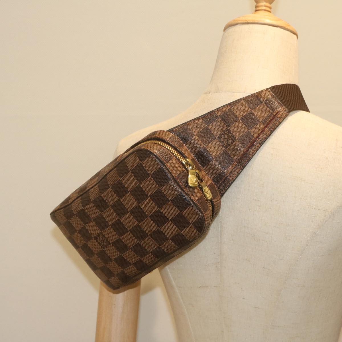 LOUIS VUITTON Damier Ebene Geronimos Shoulder Bag N51994 LV Auth 60730