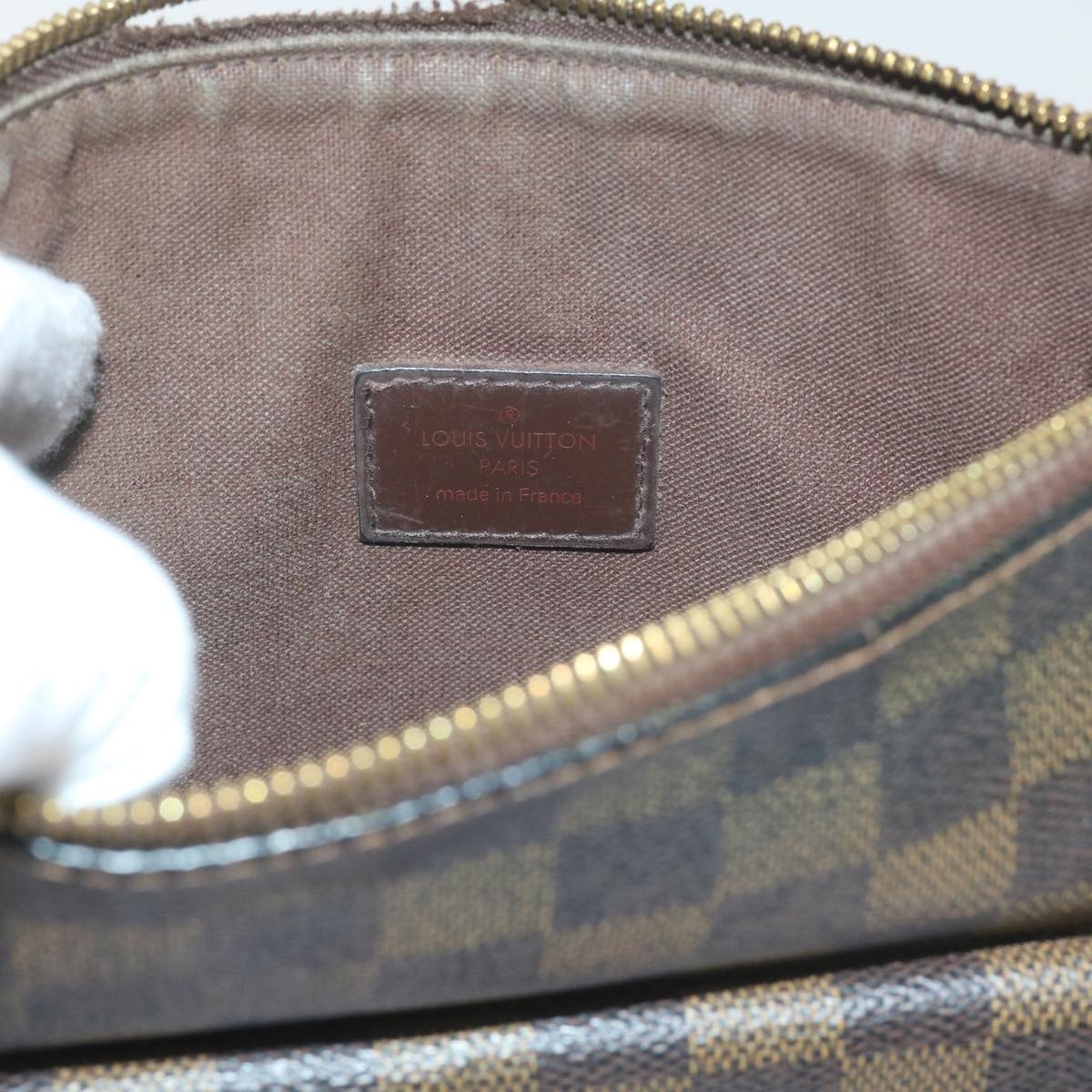 LOUIS VUITTON Damier Ebene Pochette Merwiel Shoulder Bag N51127 LV Auth 60736