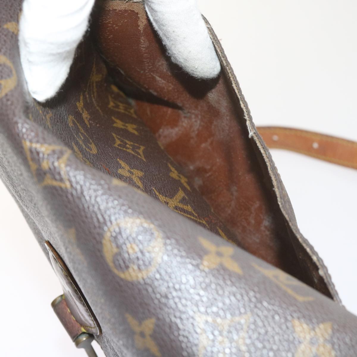 LOUIS VUITTON Monogram Saint Cloud GM Shoulder Bag M51242 LV Auth 60739