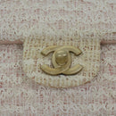 CHANEL Matelasse Chain Shoulder Bag Tweed Pink CC Auth 60753A-10