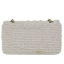 CHANEL Matelasse Chain Shoulder Bag Tweed Pink CC Auth 60753A-2