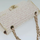 CHANEL Matelasse Chain Shoulder Bag Tweed Pink CC Auth 60753A-6