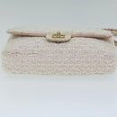 CHANEL Matelasse Chain Shoulder Bag Tweed Pink CC Auth 60753A-5