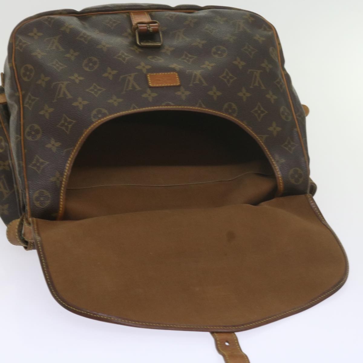 LOUIS VUITTON Monogram Saumur 35 Shoulder Bag M42254 LV Auth 60759