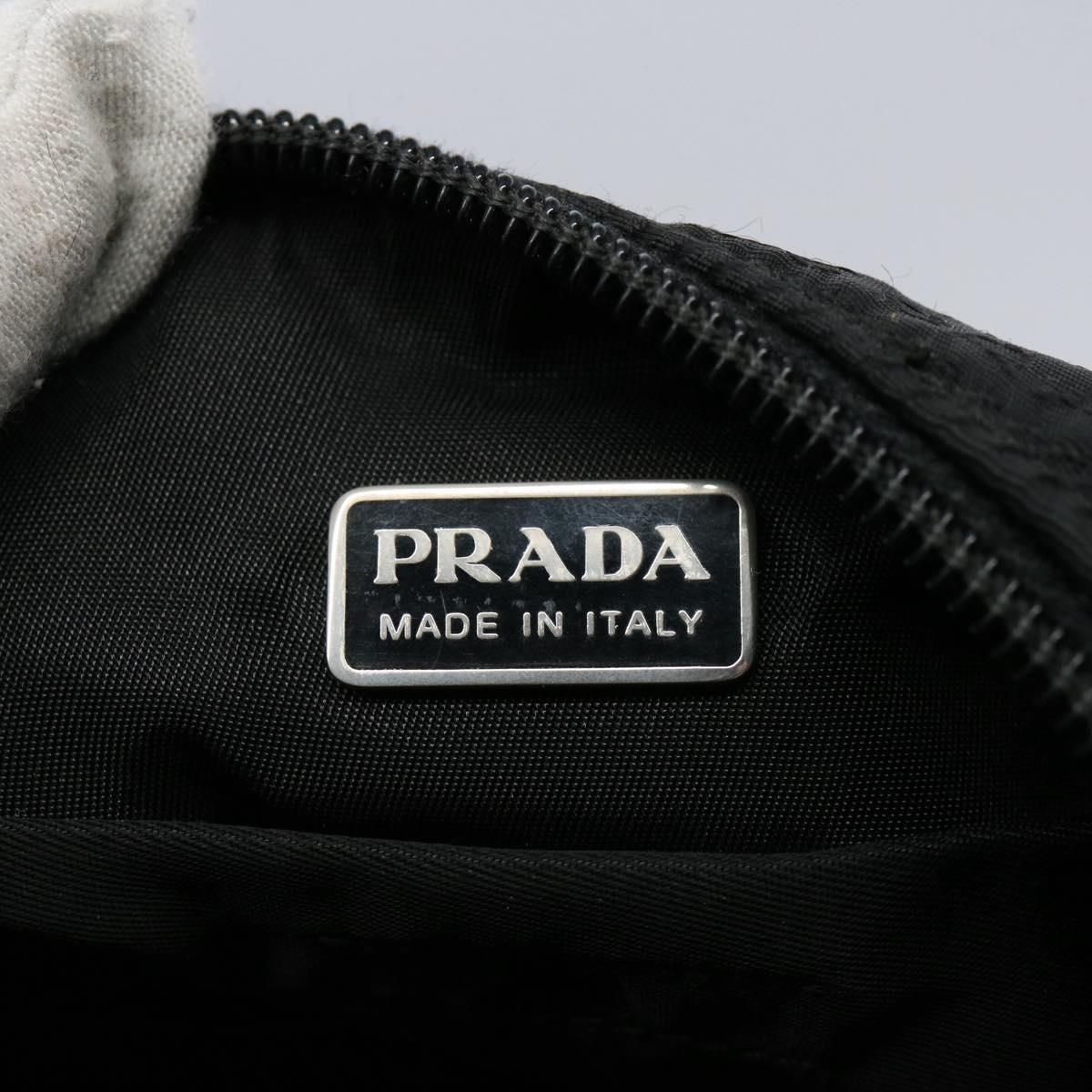 PRADA Shoulder Bag Nylon Black Auth 60767