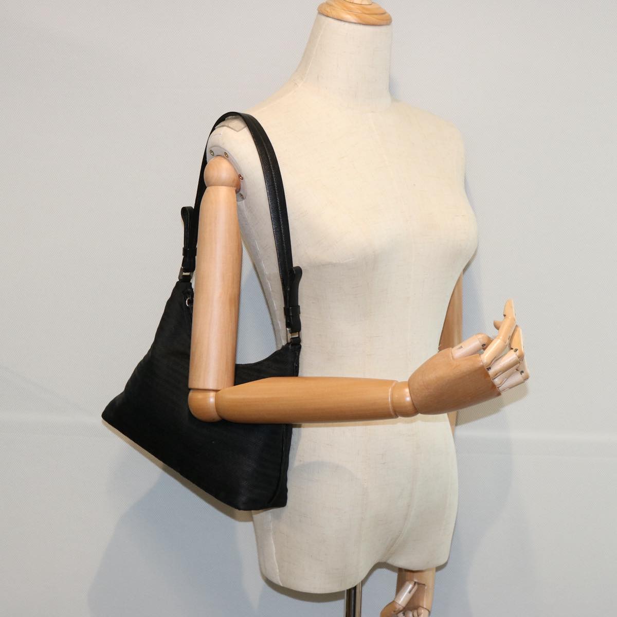 PRADA Shoulder Bag Nylon Black Auth 60767