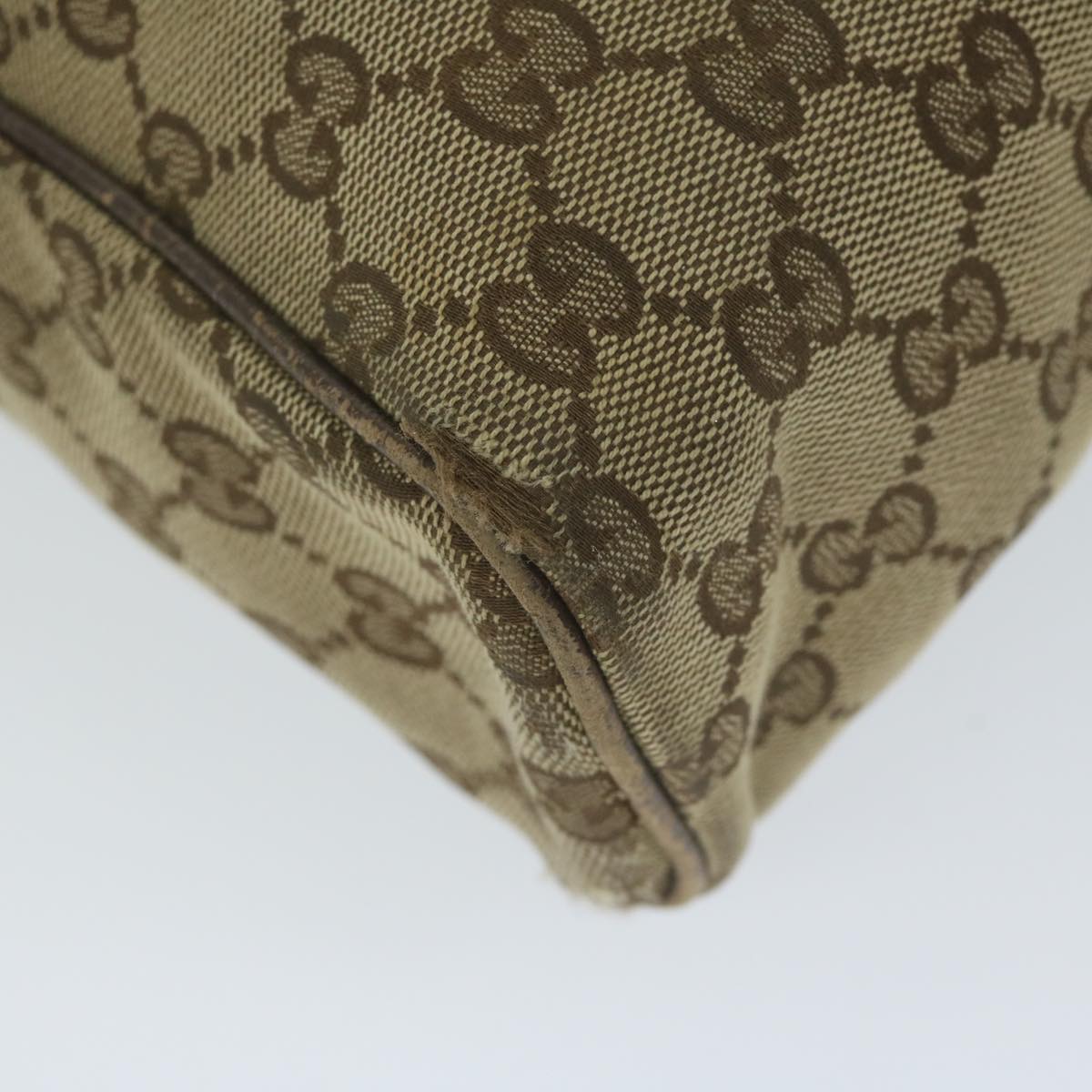 GUCCI GG Canvas Shoulder Bag Beige 146236 Auth 60797