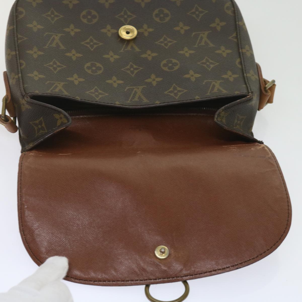 LOUIS VUITTON Monogram Saint Cloud GM Shoulder Bag M51242 LV Auth 60826