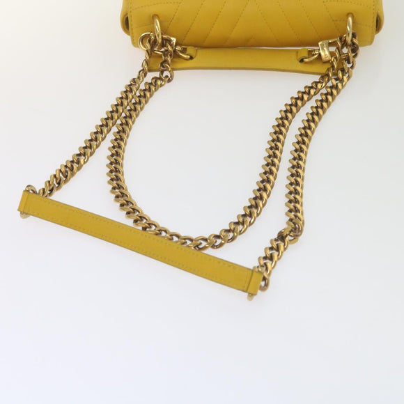 LOUIS VUITTON New Wave Chain Bag PM Schoudertas Leer Geel LV Auth 60852SAV