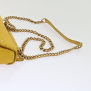 LOUIS VUITTON New Wave Chain Bag PM Shoulder Bag Leather Yellow LV Auth 60852A-17