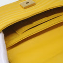 LOUIS VUITTON New Wave Chain Bag PM Shoulder Bag Leather Yellow LV Auth 60852A-24
