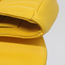 LOUIS VUITTON New Wave Chain Bag PM Shoulder Bag Leather Yellow LV Auth 60852A-25