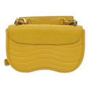LOUIS VUITTON New Wave Chain Bag PM Shoulder Bag Leather Yellow LV Auth 60852A-3