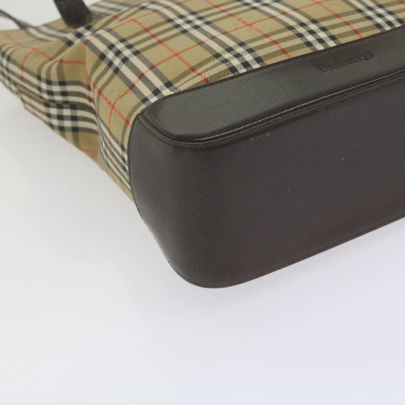 Burberry Nova Check Umhängetasche Canvas Beige Auth 60870