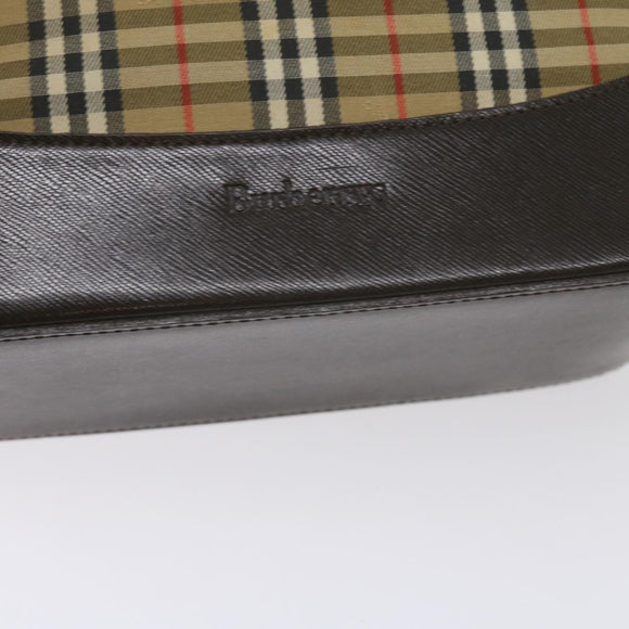 Burberrys Nova Check Shoulder Bag Canvas Beige Auth 60870