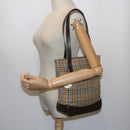 Burberry Nova Check Umhängetasche Canvas Beige Auth 60870-22