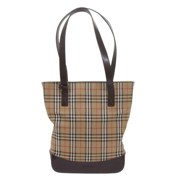 Burberry Nova Check Umhängetasche Canvas Beige Auth 60870