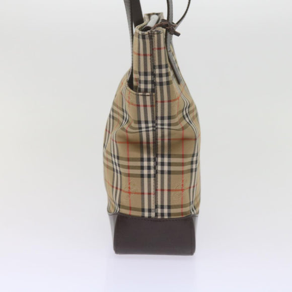 Burberry Nova Check Umhängetasche Canvas Beige Auth 60870