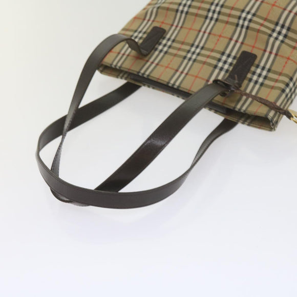 Burberry Nova Check Umhängetasche Canvas Beige Auth 60870
