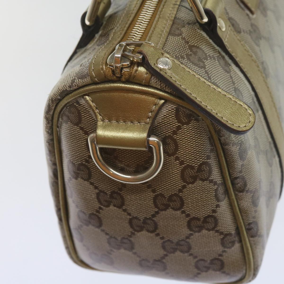 GUCCI GG Crystal Hand Bag Gold 193604 Auth 60877