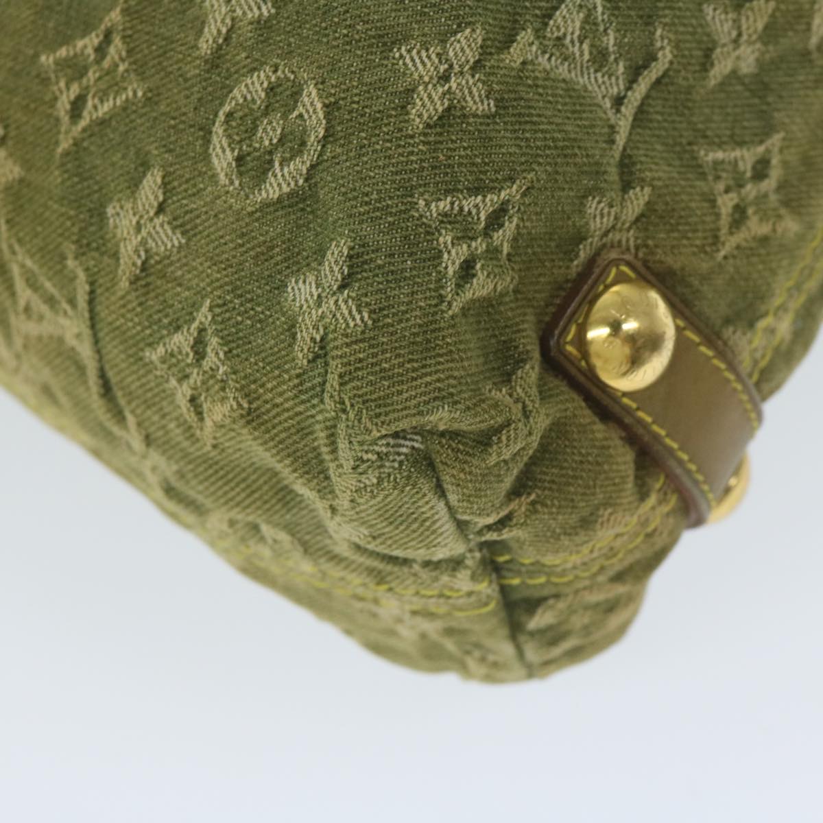 LOUIS VUITTON Monogram Denim Buggy GM Shoulder Bag Riken M95211 LV Auth 60916