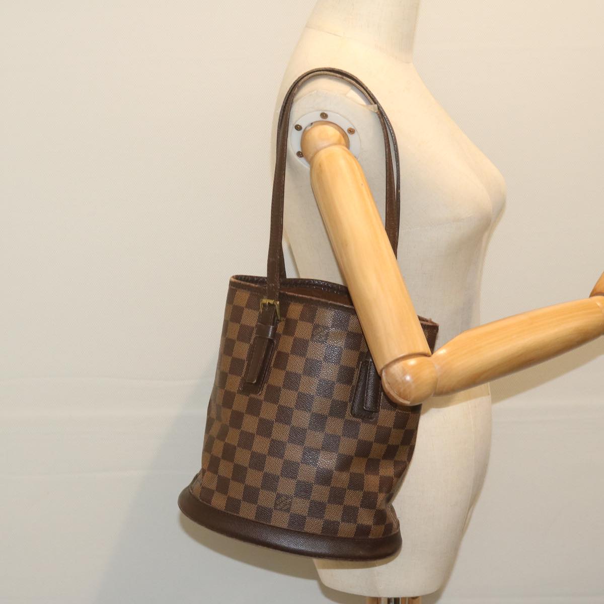 LOUIS VUITTON Damier Ebene Marais Shoulder Bag N42240 LV Auth 60925