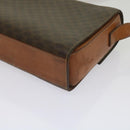 CELINE Macadam Canvas Umhängetasche PVC Leder Braun Auth 60985-15