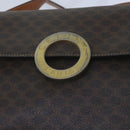 CELINE Macadam Canvas Umhängetasche PVC Leder Braun Auth 60985-17
