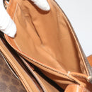 CELINE Macadam Canvas Umhängetasche PVC Leder Braun Auth 60985-20