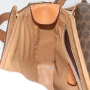 CELINE Macadam Canvas Shoulder Bag PVC Leather Brown Auth 60985-23
