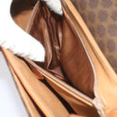 CELINE Macadam Canvas Umhängetasche PVC Leder Braun Auth 60985-24