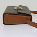 CELINE Macadam Canvas Umhängetasche PVC Leder Braun Auth 60985-3