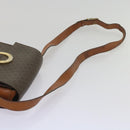 CELINE Macadam Canvas Shoulder Bag PVC Leather Brown Auth 60985-8