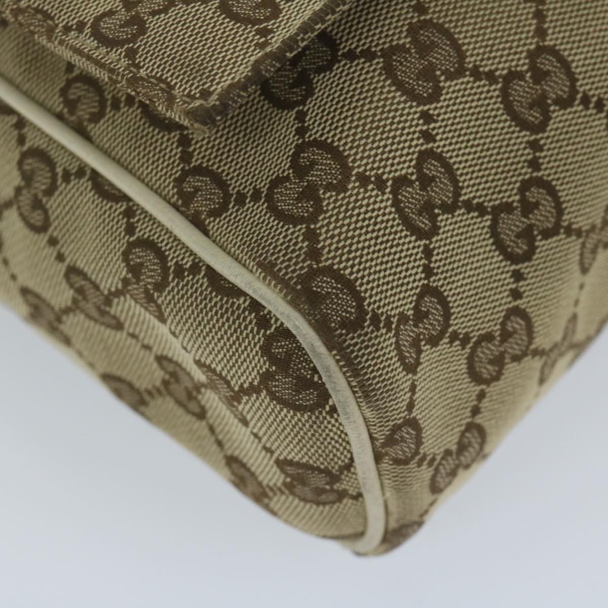 GUCCI GG Canvas Shoulder Bag Beige 146236 Auth 61032