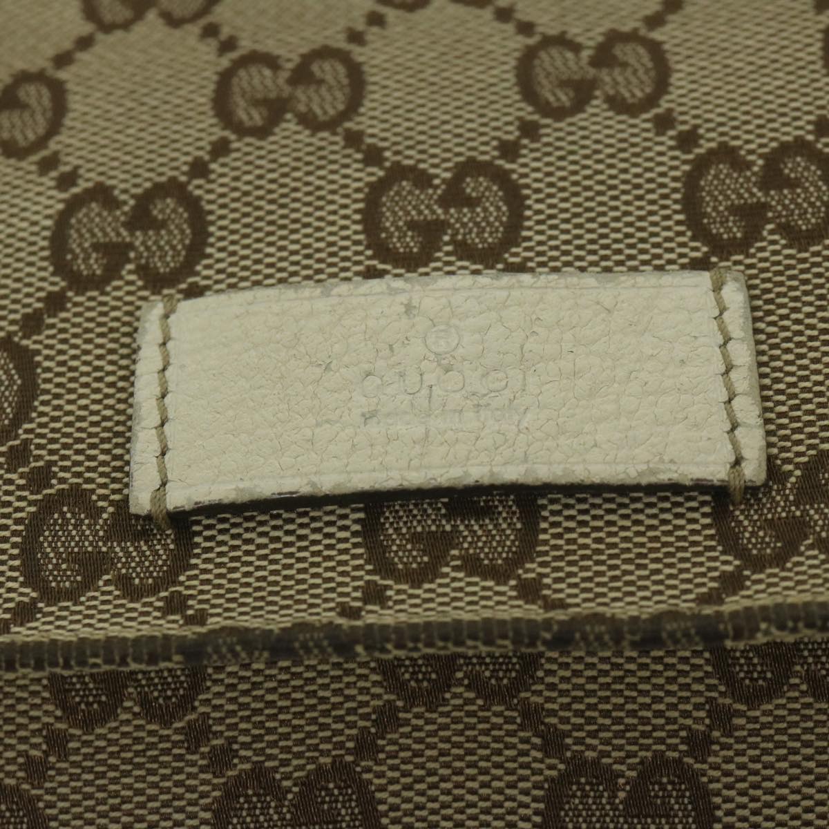 GUCCI GG Canvas Shoulder Bag Beige 146236 Auth 61032