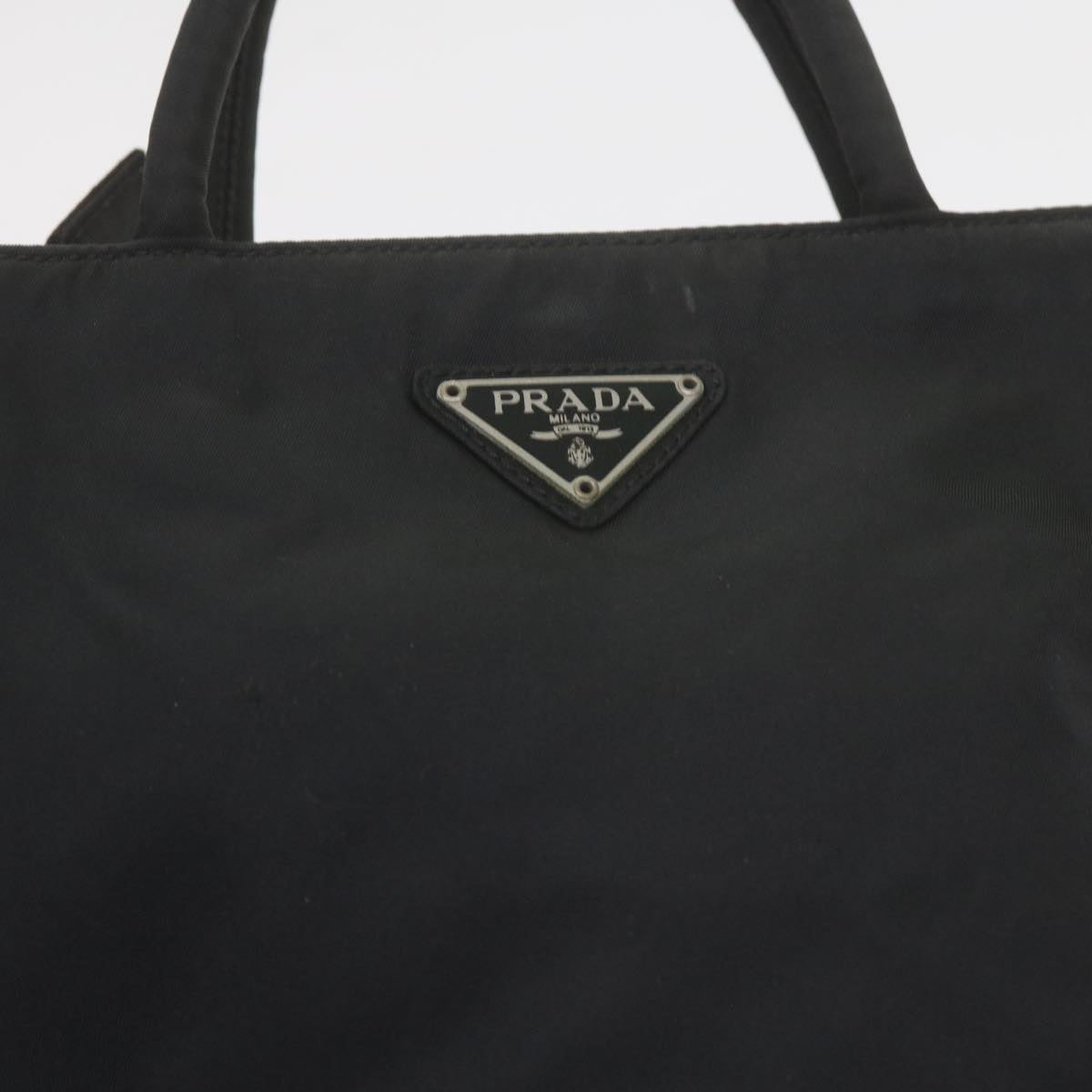 PRADA Hand Bag Nylon Black Auth 61104