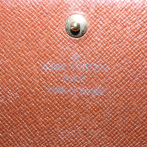 LOUIS VUITTON Monogram Porte Monnaie Billets Tresor Wallet M61730 LV Auth 61137